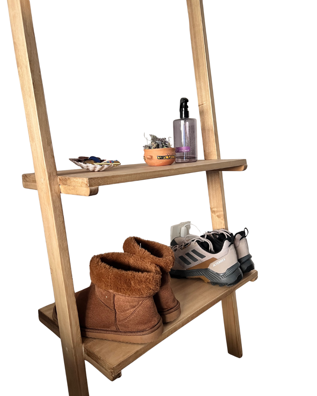 Recibidor Perchero Zapatero Madera Nordico Color Petiribi