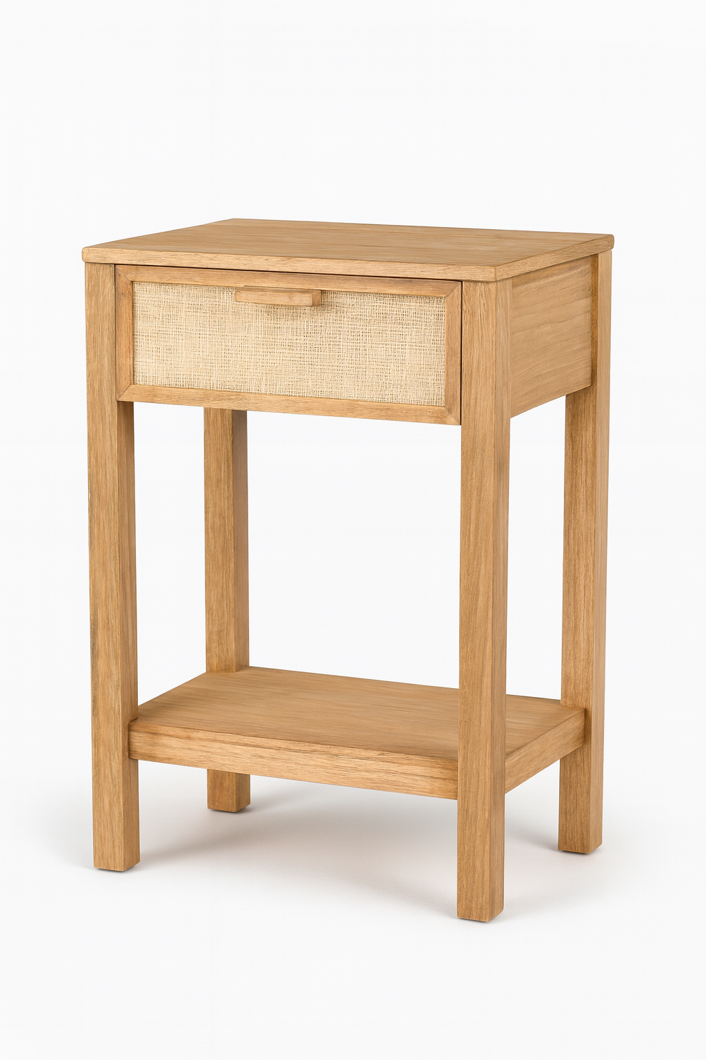 Mesa De Luz Madera Alamo Macizo Teñido En Color Petiribí